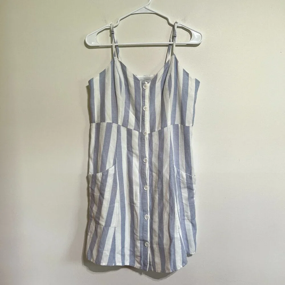 Rails Striped Linen Mini Dress - Picture 2 of 8